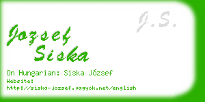 jozsef siska business card